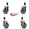 Service Caster 4'' Semi Steel Wheel Swivel 1-3/8'' Expanding Stem Caster Set 2 Brakes, 4PK SCC-EX20S414-SSS-2-TLB-2-138 - alternate 5